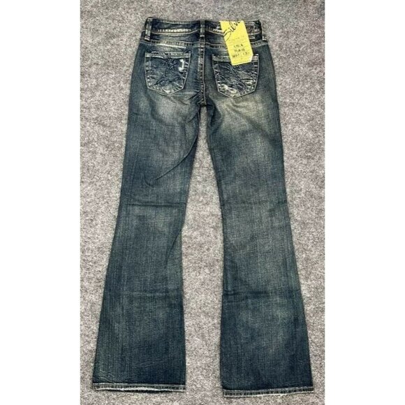 Silver Lola Flare Jeans Womens 24X33 Blue Stretch Original Curvy Fit Denim New - Picture 6 of 12